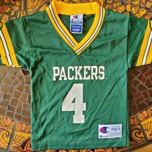 Green Bay Packers Jersey for Toddlers, By Champion, 2T, Brett Favre #4